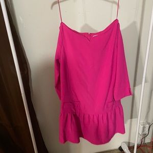 Pink Calvin Klein Long Sleeve Dress